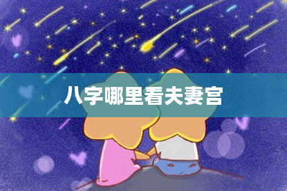 八字哪里看夫妻宫