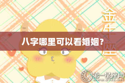 八字哪里可以看婚姻？