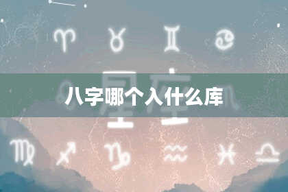 八字哪个入什么库